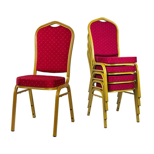 Sálová stolička HALL EJ, Červená/Zlatá